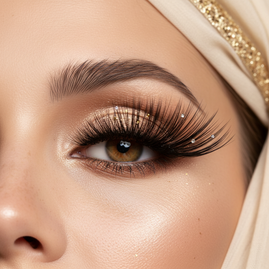 Bold Diva Lashes lifestyle shot - dramatic lashes on eye